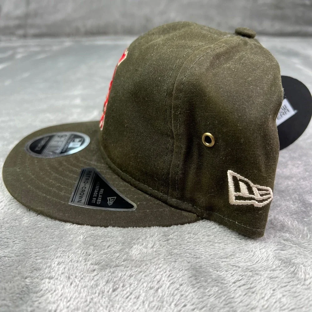 New Era Chicago White Sox Waxed Canvas 9FIFTY Strapback Hat Cap Adjustable Green